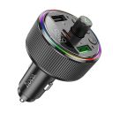 АЗП з FM-модулятором HOCO E82 Guerrero PD30W+QC3.0 car BT FM transmitter Black