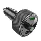 АЗП з FM-модулятором HOCO E82 Guerrero PD30W+QC3.0 car BT FM transmitter Black