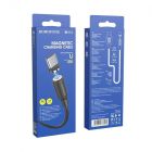 Кабель BOROFONE BX41 USB to Type-C 2.4A, 1m, PVC, PVC connectors, magnetic, Black