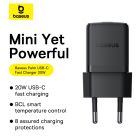 Мережевий зарядний пристрій Baseus Palm Fast Charger 1C 20W EU Cluster Black