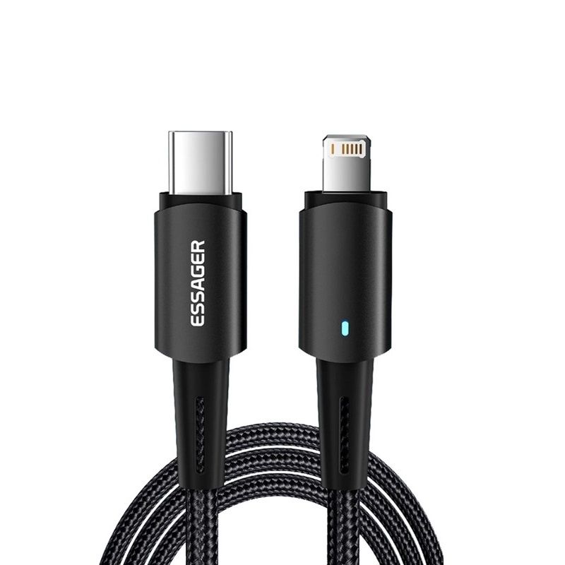 Кабель ESSAGER Fast Charging 27W USB-A to Lightning C 0,5m black