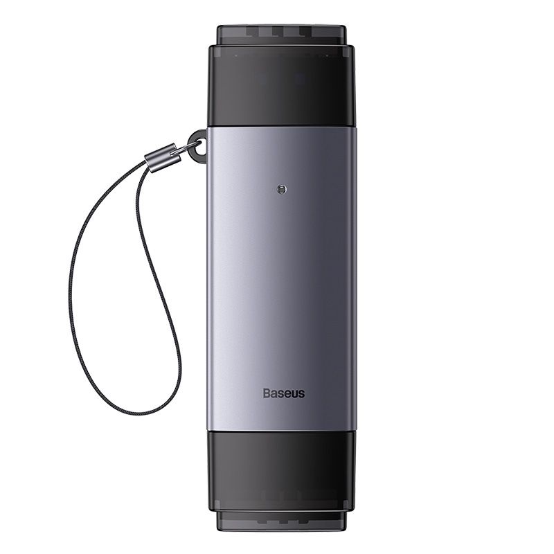 USB-хаб Baseus Lite Series USB-A &amp; Type-C  to SD/TF Card Reader  Grey