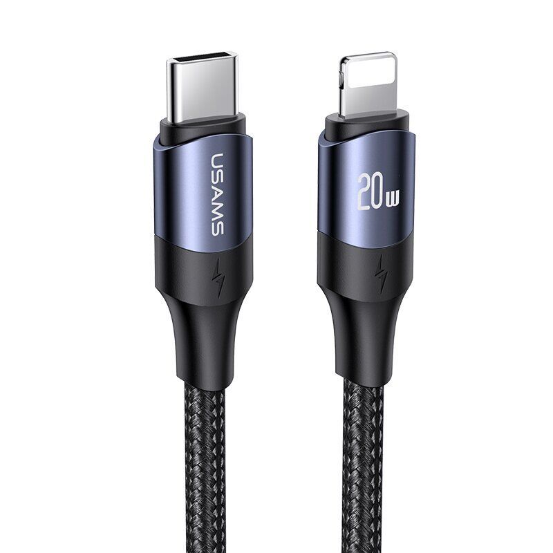 Кабель Usams US-SJ522 U71 Type-C to Lightning 20W PD Fast Charging 2m black