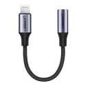 Перехідник UGREEN US211 Lightning M/F Round Cable Aluminum Shell with Braided 10cm (Black)(UGR-30756)