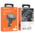 АЗП з FM-модулятором BOROFONE BC43 Flash QC3.0 car BT FM transmitter 18W Black