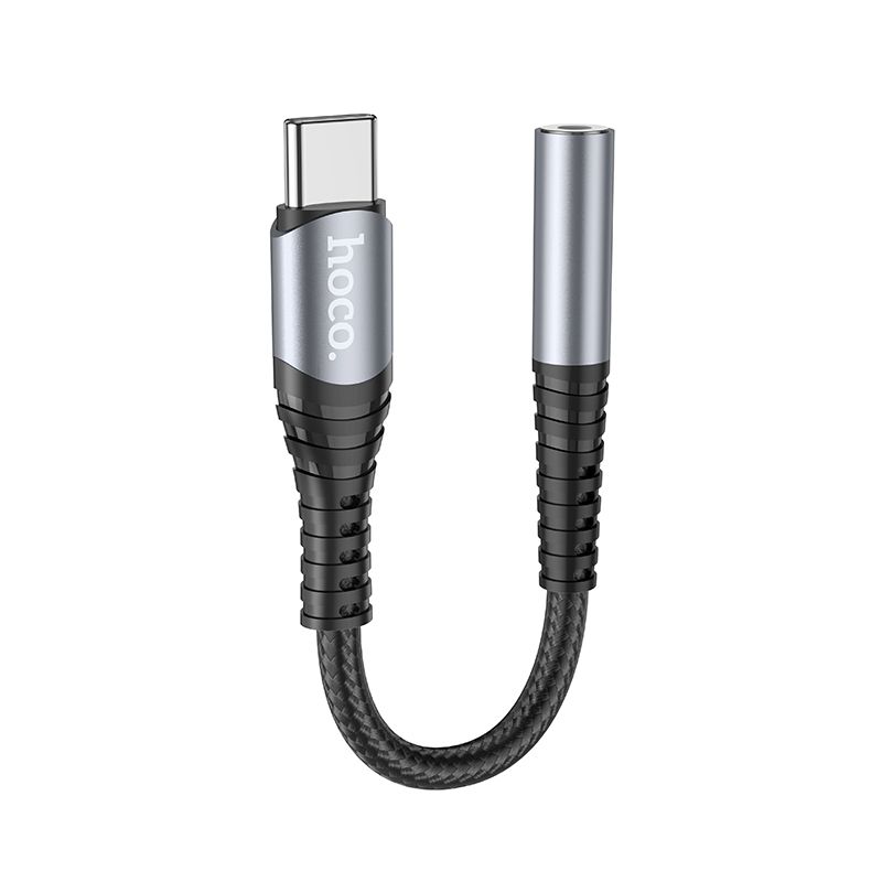 Аудіокабель HOCO LS33 Type-C Digital 3.5 Audio converter Metal Gray
