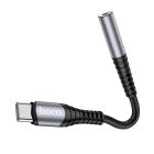 Аудіокабель HOCO LS33 Type-C Digital 3.5 Audio converter Metal Gray
