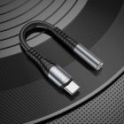 Аудіокабель HOCO LS33 Type-C Digital 3.5 Audio converter Metal Gray