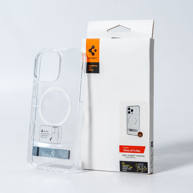 Чохол Spigen AAA Magnetic Clear Stand for Apple iPhone 16 Transparent