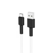 Кабель BOROFONE BX31 USB to Type-C 3A, 1m, silicone, TPE connectors, White