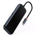 USB-хаб Baseus AcmeJoy 5-Port Type-C HUB Adapter（Type-C to USB3.0*2+USB2.0*1+Type-C PD&amp;Data *1+RJ45*1）Dark Gray