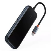 USB-хаб Baseus AcmeJoy 5-Port Type-C HUB Adapter（Type-C to USB3.0*2+USB2.0*1+Type-C PD&amp;Data *1+RJ45*1）Dark Gray