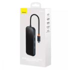 USB-хаб Baseus AcmeJoy 5-Port Type-C HUB Adapter（Type-C to USB3.0*2+USB2.0*1+Type-C PD&amp;Data *1+RJ45*1）Dark Gray
