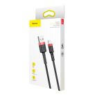 Кабель Baseus Cafule Cable USB For Lightning 2.4A 1m Red+Black