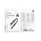 Перехідник BOROFONE BV24 Graceful digital audio converter cable Type-C to 3.5mm Metal Grey