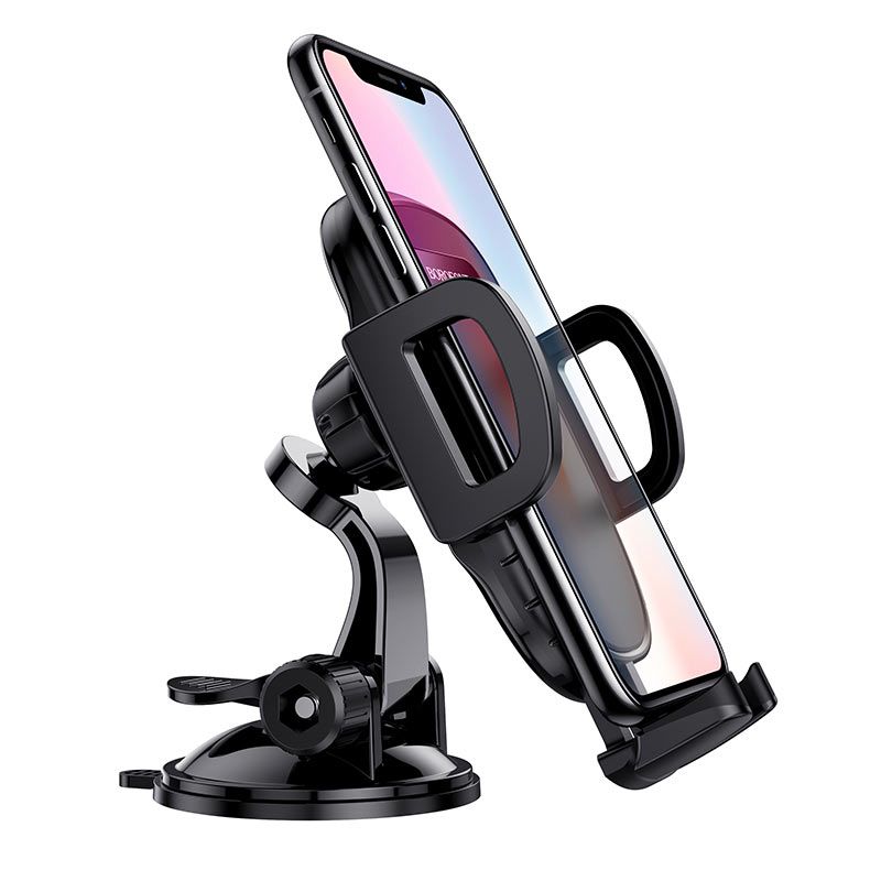 Автотримач для телефона BOROFONE BH37 Route push type suction cup car holder Black