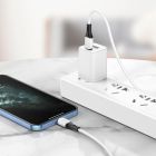 Кабель BOROFONE BX79 USB to iP 2.4A, 1m, silicone, silicone connectors, White