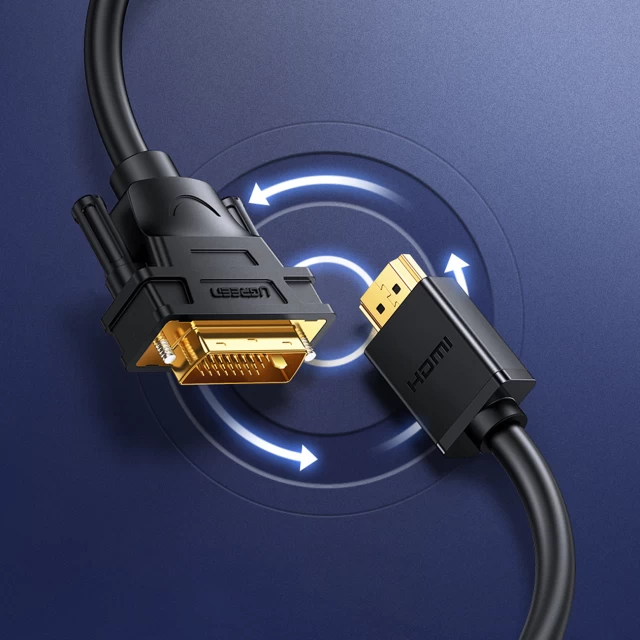 Кабель UGREEN HD106 HDMI to DVI Cable 2m (Black) (UGR-10135)