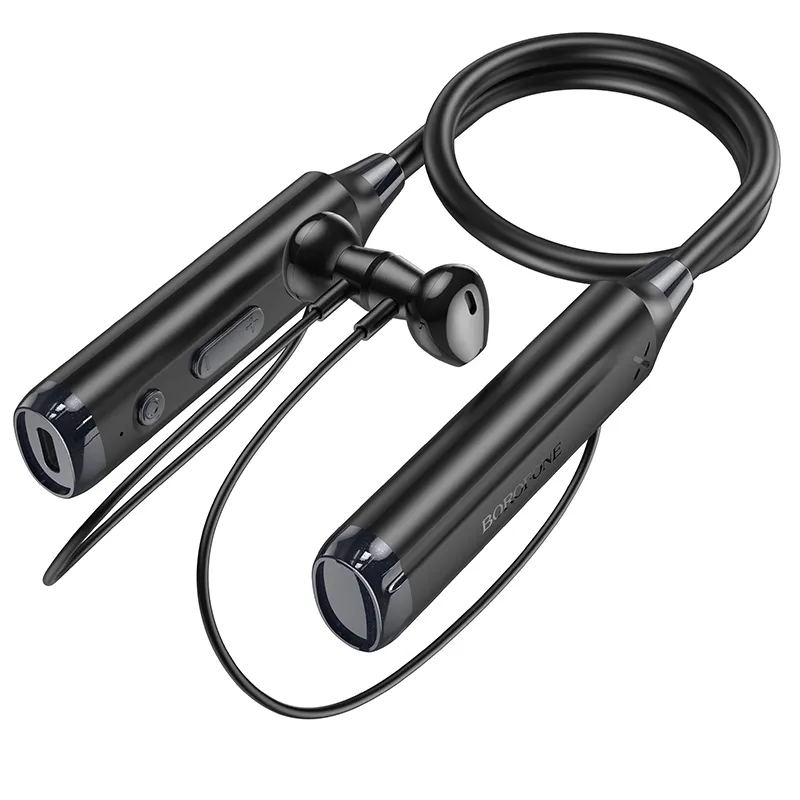 Бездротові спортивні навушники BOROFONE BE64 Perfect neckband BT earphones Black
