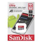 Карта пам'яті microSDXC (UHS-1) SanDisk Ultra 64Gb class 10 A1 (100Mb/s)