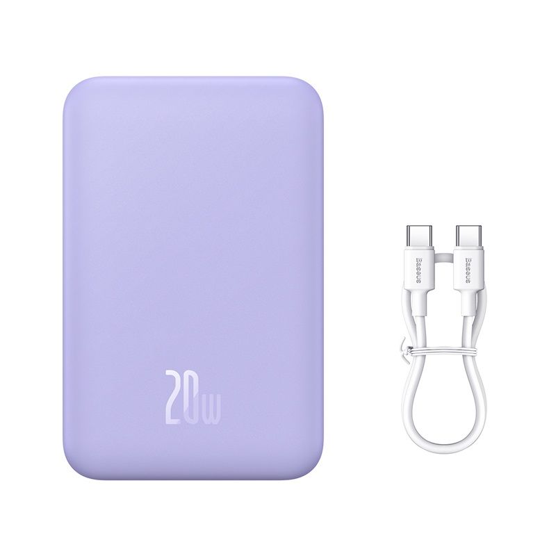 Зовнішній акумулятор Baseus Magnetic Mini Wireless Fast Charge Power Bank 20000mAh 20W Purple