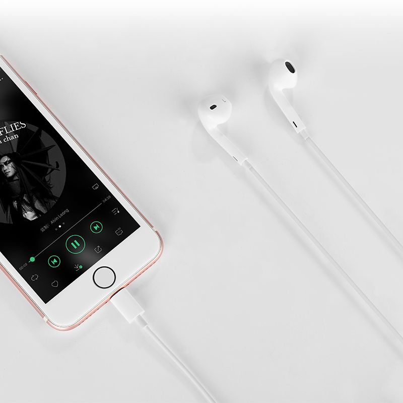 Навушники дротові HOCO L7 Plus Original (Lightning) White