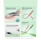 Кабель Baseus Habitat Series Fast Charging Cable USB to iP 2.4A 2m Wheat Pink