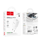 Мережевий зарядний пристрій HOCO C149A Charm PD30W+QC3.0 charger (EU) White
