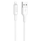 Кабель HOCO X25 USB to iP 2A, 1m, PVC, PVC connectors, White