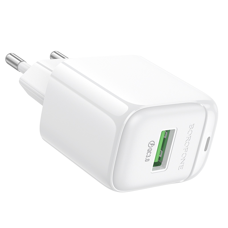 Мережевий зарядний пристрій BOROFONE BAS42A Potential single-port QC3.0 charger(EU) White