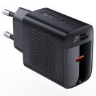 Мережевий зарядний пристрій з кабелем ACEFAST A82 PD20W GaN single USB-C charger set (P5) (EU) Black