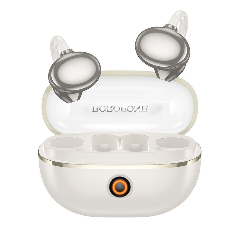 Бездротові навушники BOROFONE FQ5 Spirit clip-on true wireless BT headset Milky white