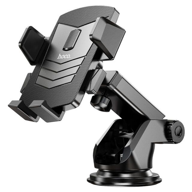 Автотримач для телефона HOCO CA83 David one-button center console car holder Black