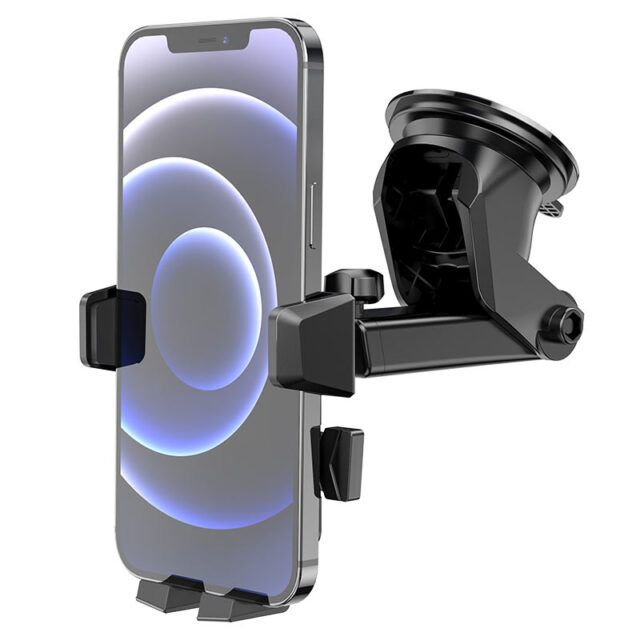 Автотримач для телефона HOCO CA83 David one-button center console car holder Black