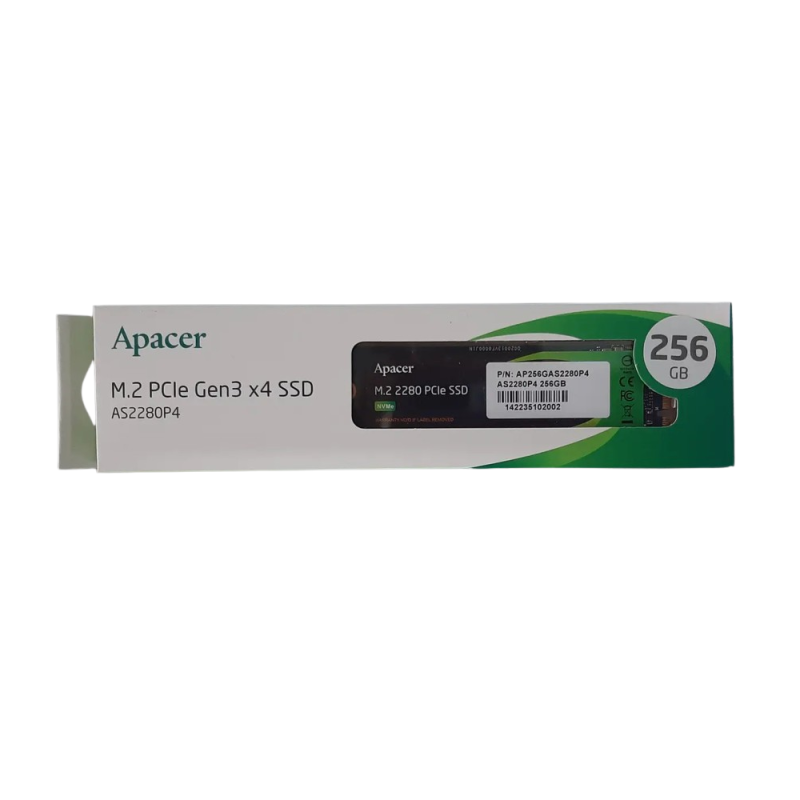 Накопичувач SSD M.2 Apacer AS2280P4 256GB 2280 PCIe 3.0x4 NVMe 3D TLC Read/Write: 2100/1000 MB/sec