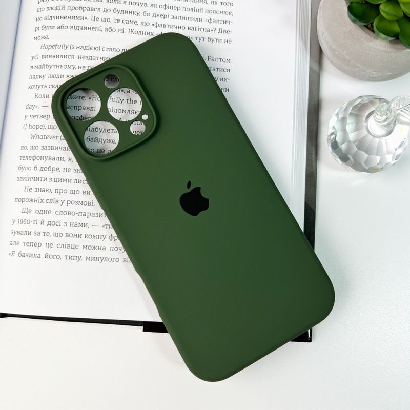 Чохол для смартфона Silicone Full Case AA Camera Protect for Apple iPhone 16 Pro 40,Atrovirens