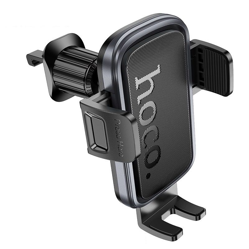 Автотримач для телефона HOCO H78 Vista push-type car holder (air outlet) Black Metal Gray