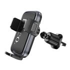 Автотримач для телефона HOCO H78 Vista push-type car holder (air outlet) Black Metal Gray