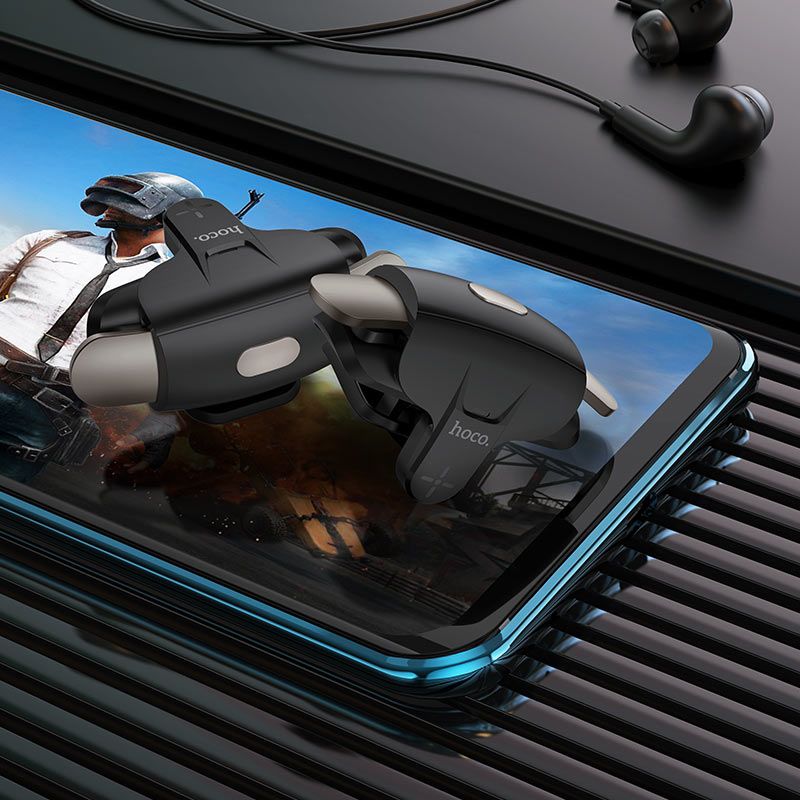 Ігровий контролер HOCO GM6 Wild wolf pulse mobile game button Black Metal Gray