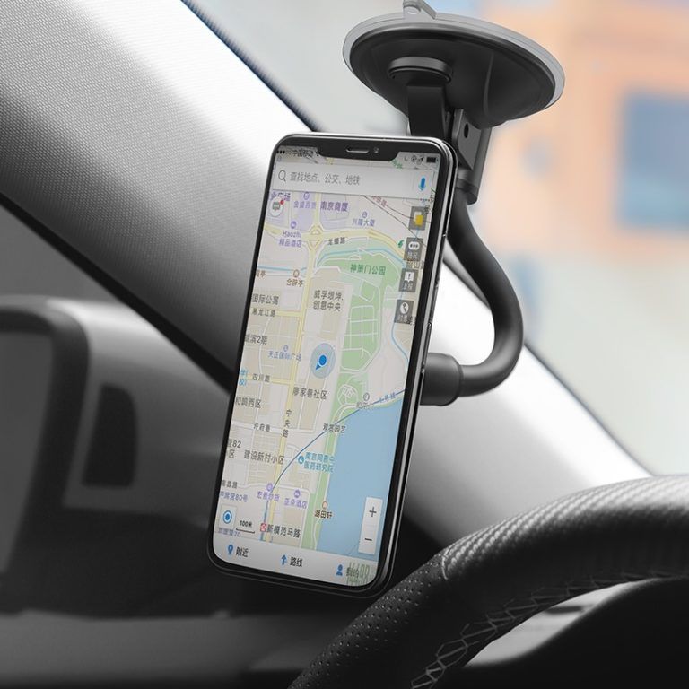 Автотримач для телефона HOCO CA55 Astute series windshield car holder Black/Gray