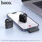 Бездротова мікрофонна система HOCO L17 Dual-mic magnetic lavalier wireless digital microphone (iP/Type-C) Black