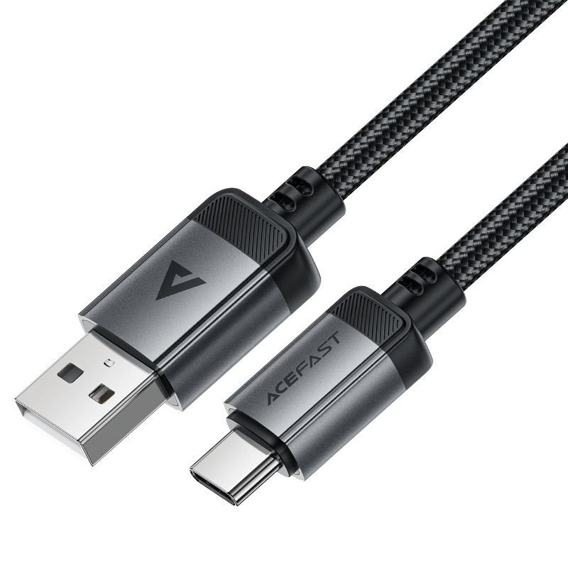Кабель ACEFAST C20-04 USB-A to USB-C aluminum alloy charging data cable Black