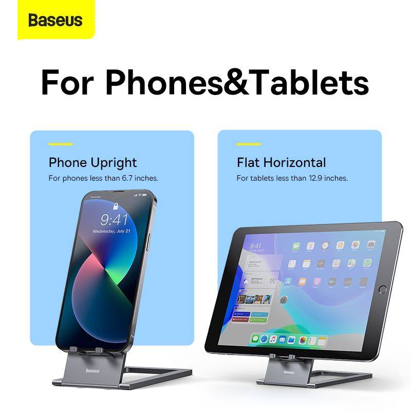 Підставка для телефона Baseus Foldable Metal Desktop Holder Gray