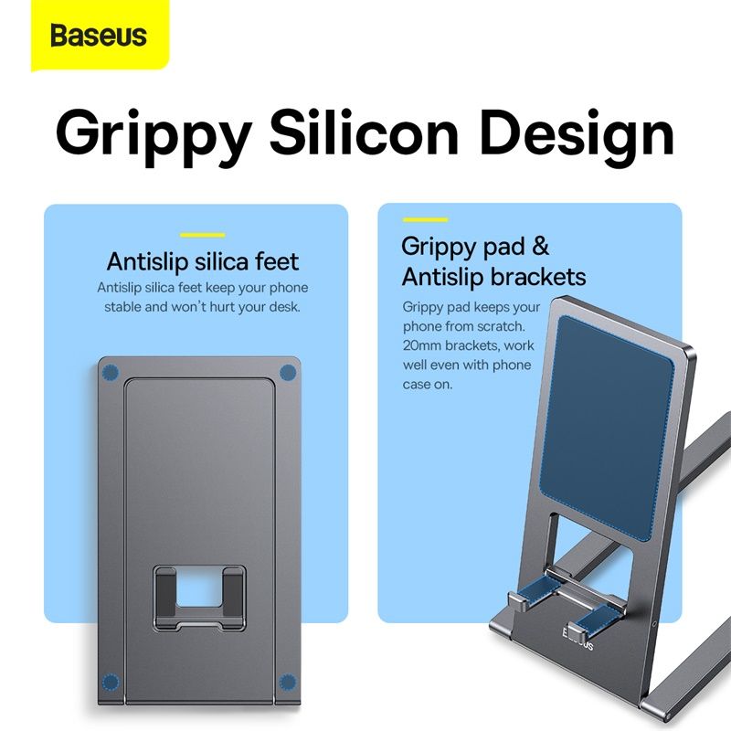 Підставка для телефона Baseus Foldable Metal Desktop Holder Gray