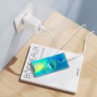 Мережевий зарядний пристрій HOCO C115A Header PD65W  GaN three-port(2C1A) charger White