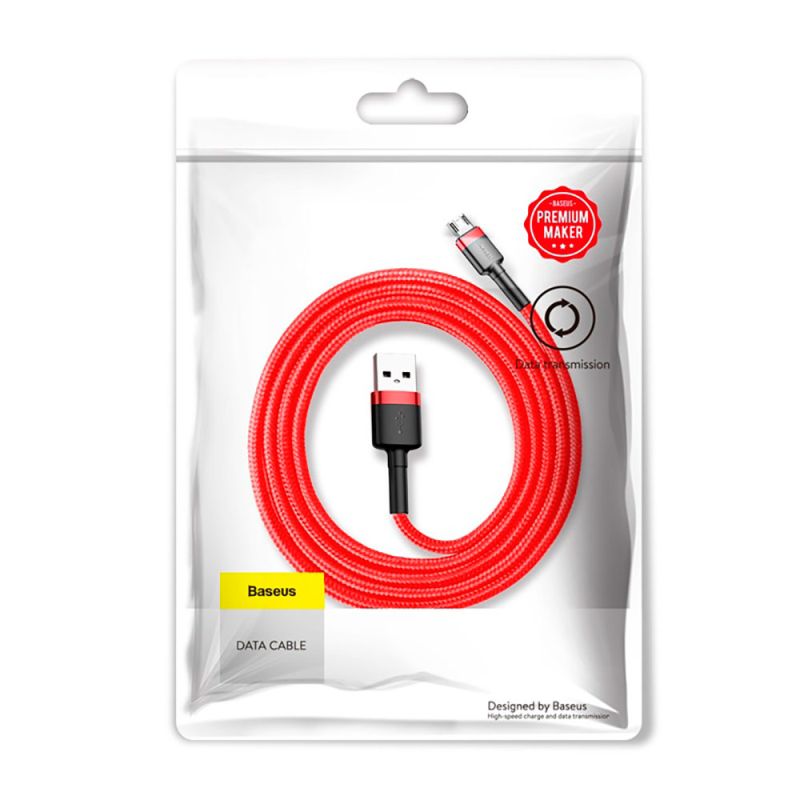 Кабель Baseus Cafule Cable USB For Micro 2.4A 1m Red+Red