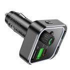 АЗП з FM-модулятором BOROFONE BC53 Highway PD20W+QC3.0 car BT FM transmitter 18W Black
