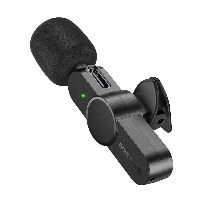 Бездротова мікрофонна система BOROFONE BFK12 Trophy lavalier wireless digital microphone Type-C Black