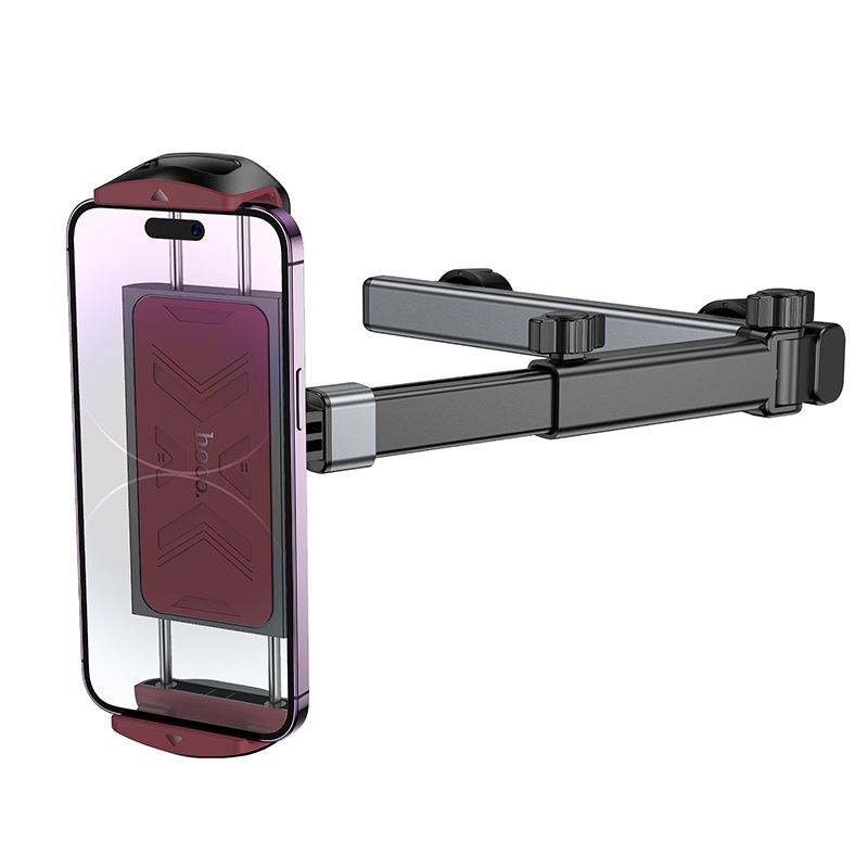 Автотримач для телефона HOCO H69 Gamble telescopic tablet car holder (rear pillow) Black and Red