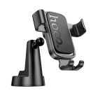 Автотримач для телефона HOCO H81 Vista Gravity Car holder (center console) Black Metal Gray